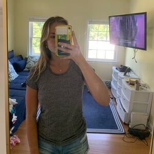 Athleta grey/black athletic tshirt